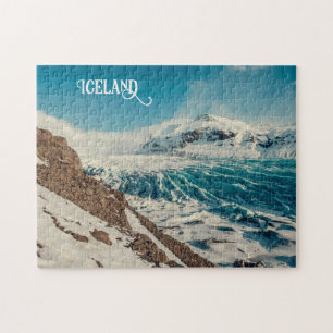 Anpassningsbar Text Solheimajokull, Island Pussel