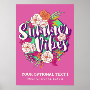 Anpassningsbar Text Sommar Vibes Poster