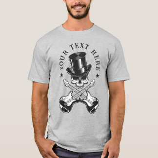 Anpassningsbar Text Sten & rullskal med korsade gi T Shirt