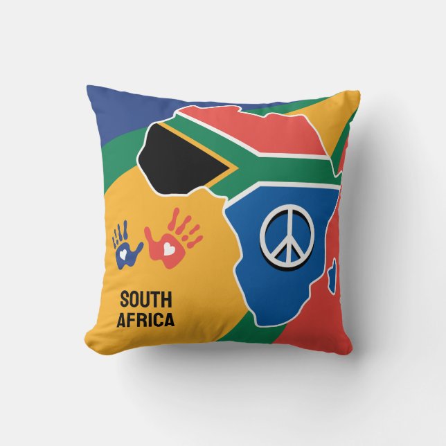 Anpassningsbar Text syd Afrika Kudde (Framsida)