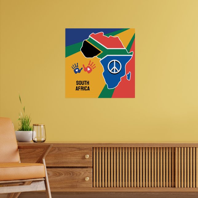 Anpassningsbar Text syd Afrika Poster (Vardagsrum 2)