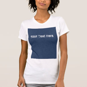 Anpassningsbar Text T-Shirt med Faux Blue Jeans De