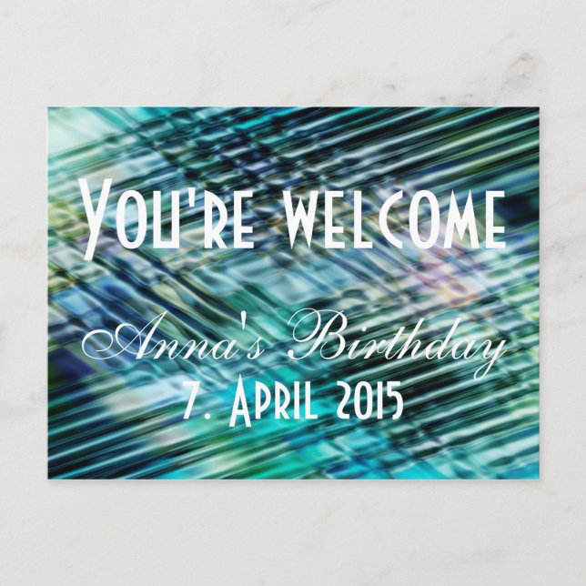 Anpassningsbar text, tecken, bild och bakgrund vykort (Framsida)