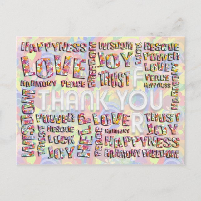 Anpassningsbar text, tecken, bild och bakgrund vykort (Framsida)