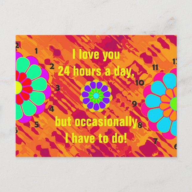 Anpassningsbar text, tecken, bild och bakgrund vykort (Framsida)