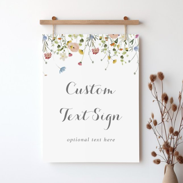 Anpassningsbar Text - tecken på färgad Vild Blommo Poster (Skapare uppladdad)