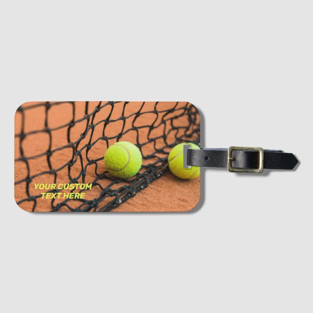 Anpassningsbar Text Tennis Bagagebricka (Framsida horisontal)