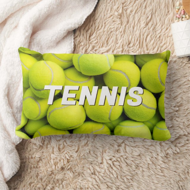 Anpassningsbar Text Tennis Bollar Lumbarkudde (Filt)
