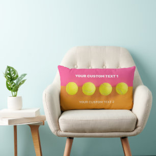 Anpassningsbar Text Tennis Bollar Lumbarkudde