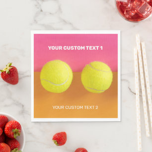 Anpassningsbar Text Tennis Bollar Pappersservett