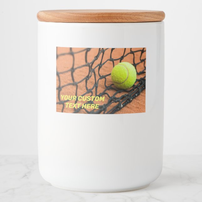 Anpassningsbar Text Tennis Mat Etiketter (Framsida)