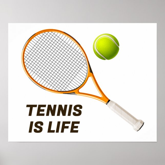 Anpassningsbar Text Tennis Poster (Framsidan)