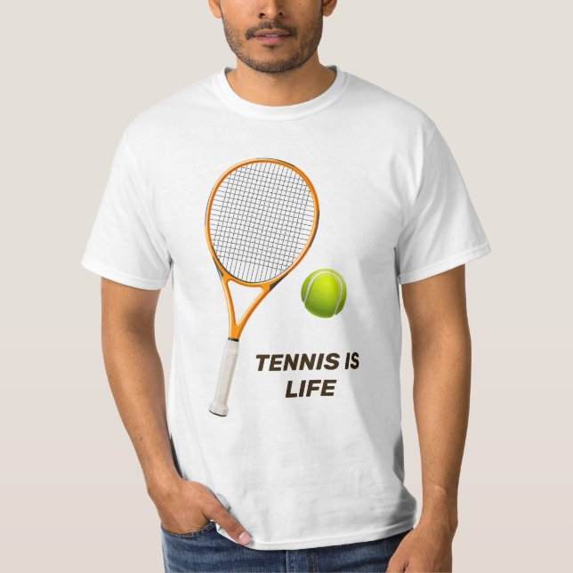 Anpassningsbar Text Tennis T Shirt (Framsida)