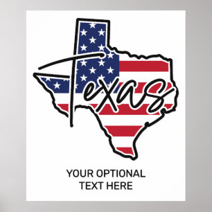 Anpassningsbar Text Texas Poster