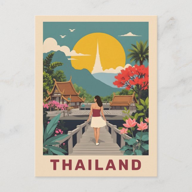 Anpassningsbar Text Thailand Vykort (Framsida)