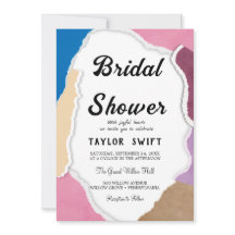 Anpassningsbar Text Torn Pappra Inbjudningskort fö