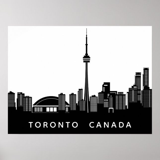 Anpassningsbar text Toronto Silhouette poster (Framsidan)