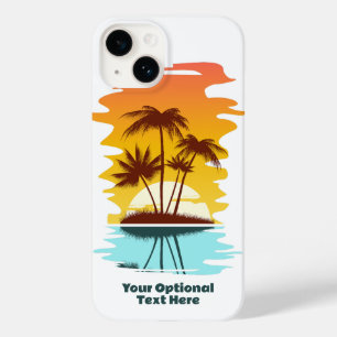 Anpassningsbar Text Tropical Island Sunset