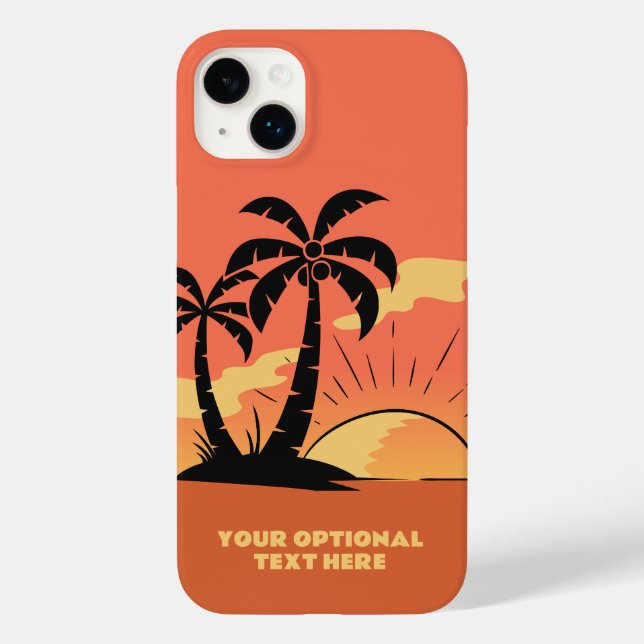 Anpassningsbar Text Tropical Island Sunset (Baksida)