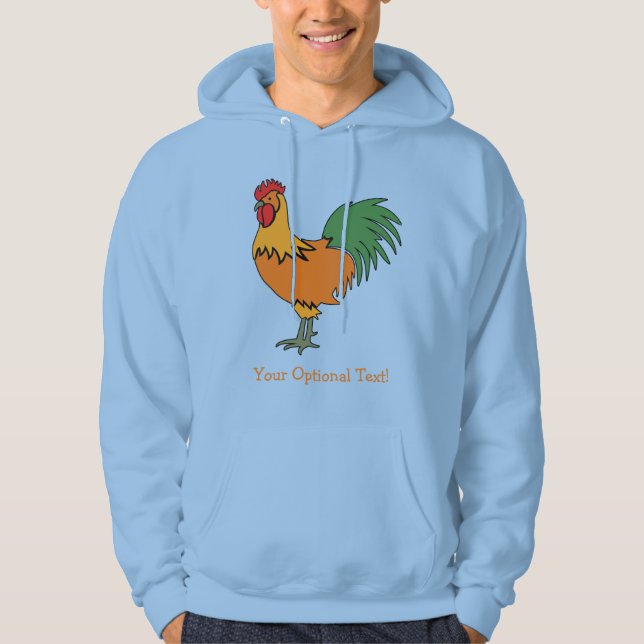 Anpassningsbar Text Tupp shirts & jacka Sweatshirt Med Luva (Framsida)