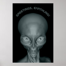 Anpassningsbar text UFO Alien poster