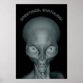 Anpassningsbar text UFO Alien poster