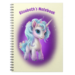 Anpassningsbar text Unicorn-anteckningsbok Anteckningsbok