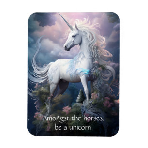 Anpassningsbar Text vacker Unicorn Magnet