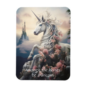 Anpassningsbar Text vacker Unicorn Magnet