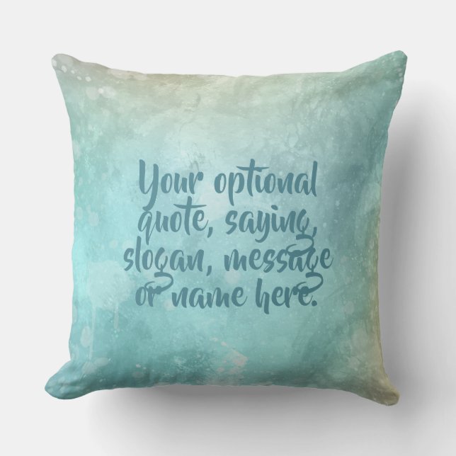 Anpassningsbar Text Vattenfärg Stänk dekorativ kud Kudde (Framsida)