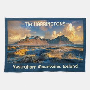 Anpassningsbar Text Vestrahornberg, Island Kökshandduk