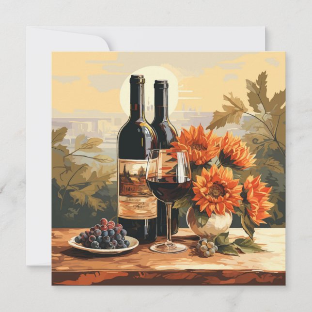 Anpassningsbar Text Vin Älskare Inbjudningar (Framsida)