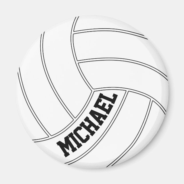 Anpassningsbar Text Volleyball Player Fridge Magne Magnet (Framsidan)