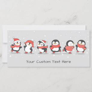 Anpassningsbar text Winter Penguins