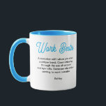 Anpassningsbar Text Work Bestie Funny Coworking Gi Mugg<br><div class="desc">Anpassningsbar Text Work Bestie Funny Coworking Gift Work Bestie,  Work Best Friend,  Coworking Gift,  Coworking,  Work Bestie Definition,  Vänskap Gift,  Coworking Friend Gift</div>