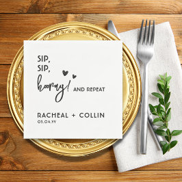 Anpassningsbar textbaserad svart och vit enkel Brö Pappersservett