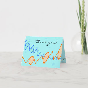 Anpassningsbar textCard - PEG med blå blommigt i b Tack Kort