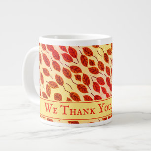 Anpassningsbar THANKSGIVING Fall Höst löv Jumbo Mugg