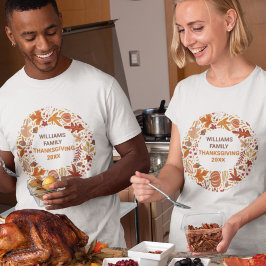 Anpassningsbar Thanksgiving Family Reunion Höstkra T Shirt