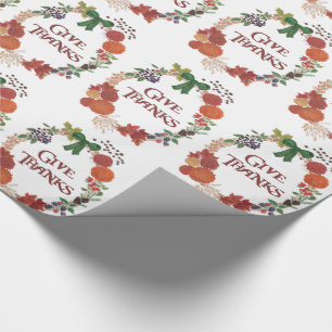 Anpassningsbar Thanksgiving Ge Tack för utandnings Presentpapper