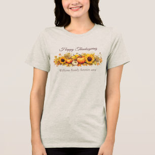 Anpassningsbar Thanksgiving Pumpkin Fall Women's T Shirt