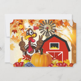Anpassningsbar Thanksgiving Turkiet Inbjudan Helgd