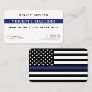 Anpassningsbar Thin Blue Line Polisavdelning Visitkort