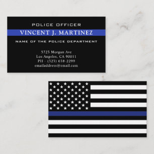 Anpassningsbar Thin Blue Line Polisavdelning Visitkort