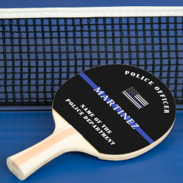 Anpassningsbar Thin Blue Line Polischef USA Flagga Pingisracket