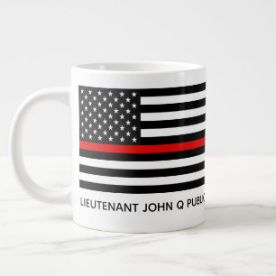 Anpassningsbar Thin Red Line American Flagga Jumbo Mugg