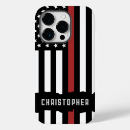 Anpassningsbar Thin Red Line USA flagga Firefighte