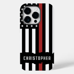 Anpassningsbar Thin Red Line USA flagga Firefighte