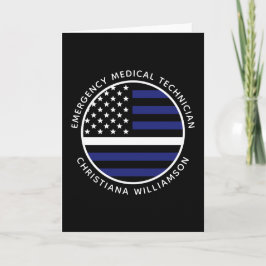 Anpassningsbar Thin White Line USA flagga EMS EMS  Kort