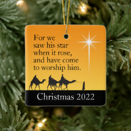 Anpassningsbar Three Wise Manar Star of Bethlehem Julgransprydnad Keramik